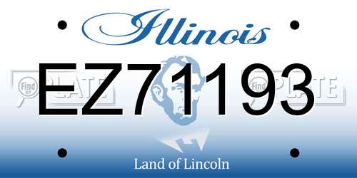 EZ71193 Illinois License Plate