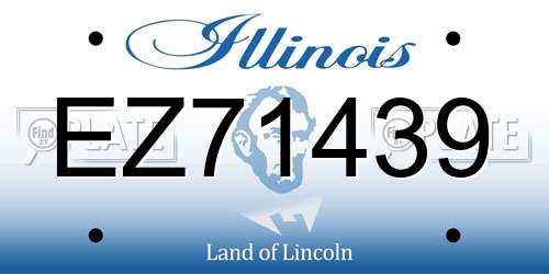 EZ71439 Illinois License Plate