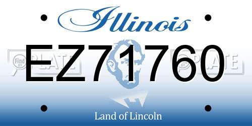 EZ71760 Illinois License Plate