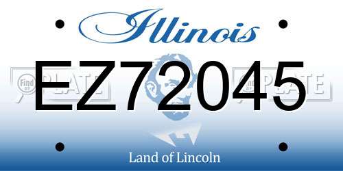EZ72045 Illinois License Plate