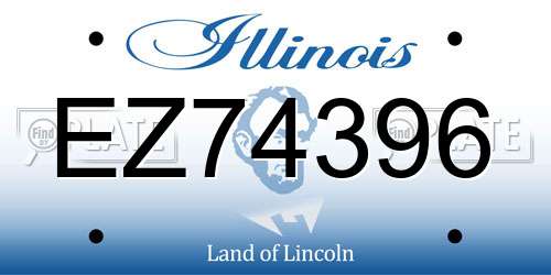 EZ74396 Illinois License Plate