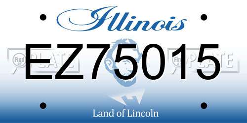 EZ75015 Illinois License Plate