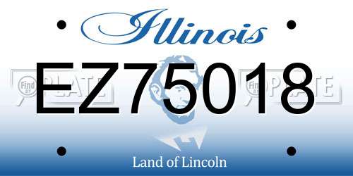 EZ75018 Illinois License Plate