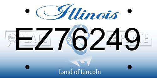 EZ76249 Illinois License Plate