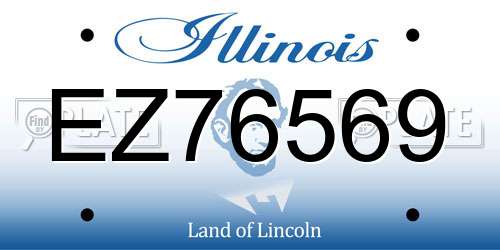 EZ76569 Illinois License Plate