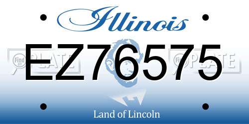 EZ76575 Illinois License Plate