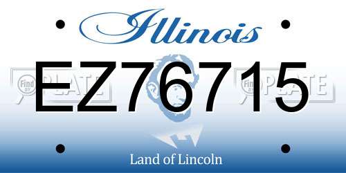 EZ76715 Illinois License Plate