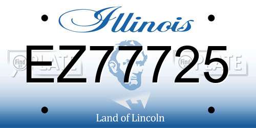 EZ77725 Illinois License Plate