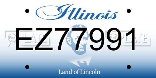 EZ77991 Illinois License Plate