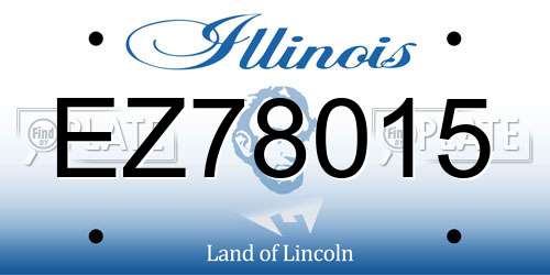 EZ78015 Illinois License Plate