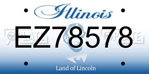 EZ78578 Illinois License Plate