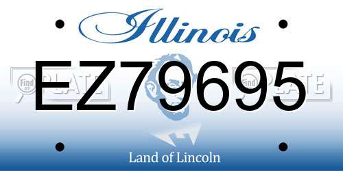EZ79695 Illinois License Plate