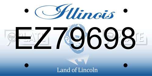 EZ79698 Illinois License Plate