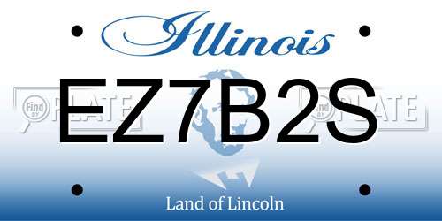 EZ7B2S Illinois License Plate