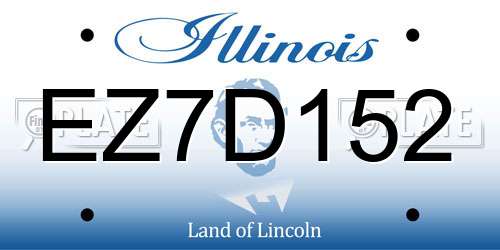 EZ7D152 Illinois License Plate