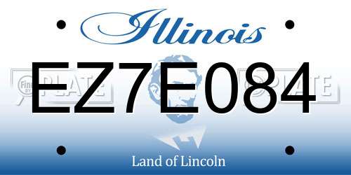 EZ7E084 Illinois License Plate