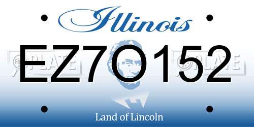 EZ7O152 Illinois License Plate