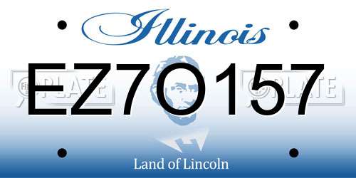 EZ7O157 Illinois License Plate