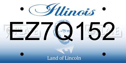 EZ7Q152 Illinois License Plate