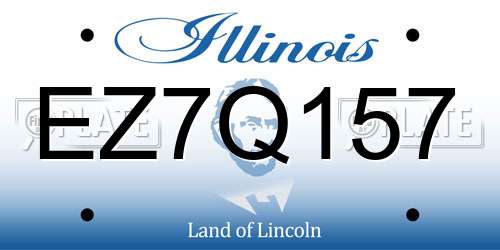 EZ7Q157 Illinois License Plate
