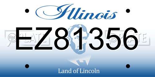 EZ81356 Illinois License Plate