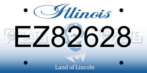 EZ82628 Illinois License Plate