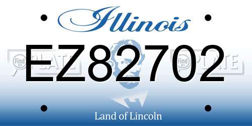 EZ82702 Illinois License Plate