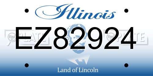 EZ82924 Illinois License Plate