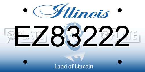 EZ83222 Illinois License Plate