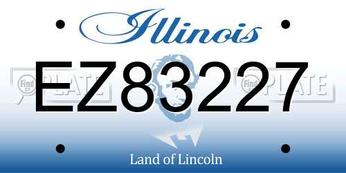 EZ83227 Illinois License Plate
