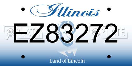 EZ83272 Illinois License Plate