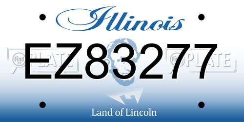 EZ83277 Illinois License Plate