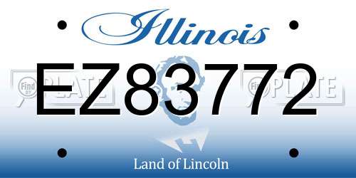EZ83772 Illinois License Plate
