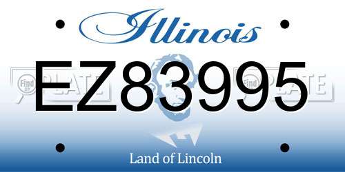 EZ83995 Illinois License Plate