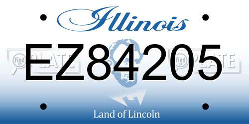 EZ84205 Illinois License Plate