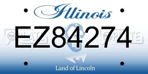 EZ84274 Illinois License Plate