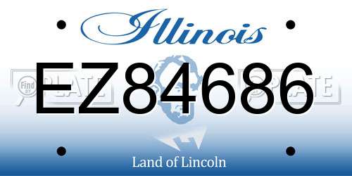 EZ84686 Illinois License Plate