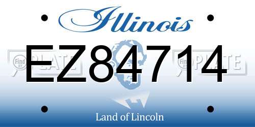 EZ84714 Illinois License Plate