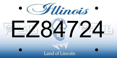 EZ84724 Illinois License Plate
