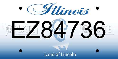 EZ84736 Illinois License Plate