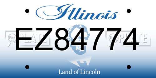 EZ84774 Illinois License Plate