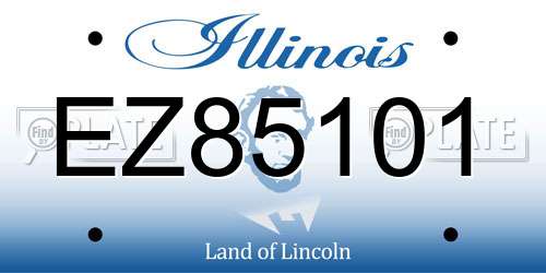 EZ85101 Illinois License Plate