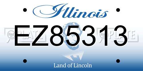 EZ85313 Illinois License Plate