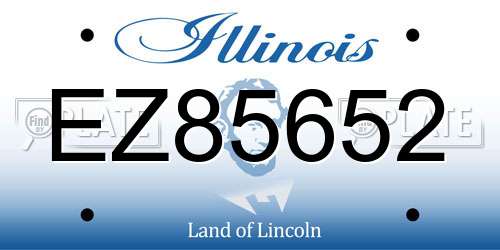 EZ85652 Illinois License Plate