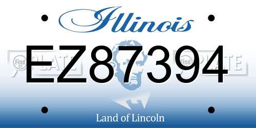 EZ87394 Illinois License Plate