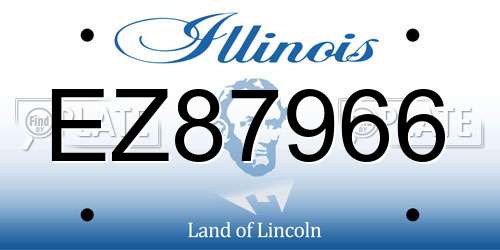 EZ87966 Illinois License Plate