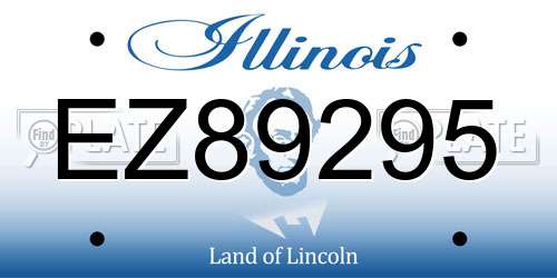 EZ89295 Illinois License Plate