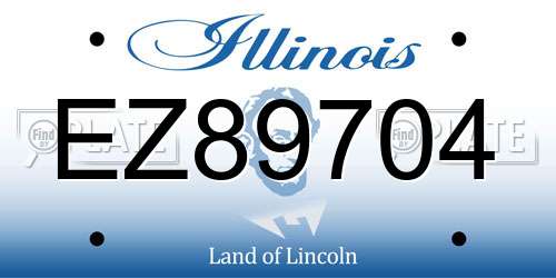 EZ89704 Illinois License Plate