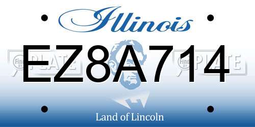 EZ8A714 Illinois License Plate
