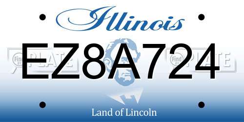 EZ8A724 Illinois License Plate